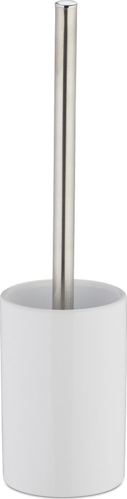 10 x WC-Bürstenhalter Keramik - WC-Garnitur - Toilettenzubehör - rund weiß