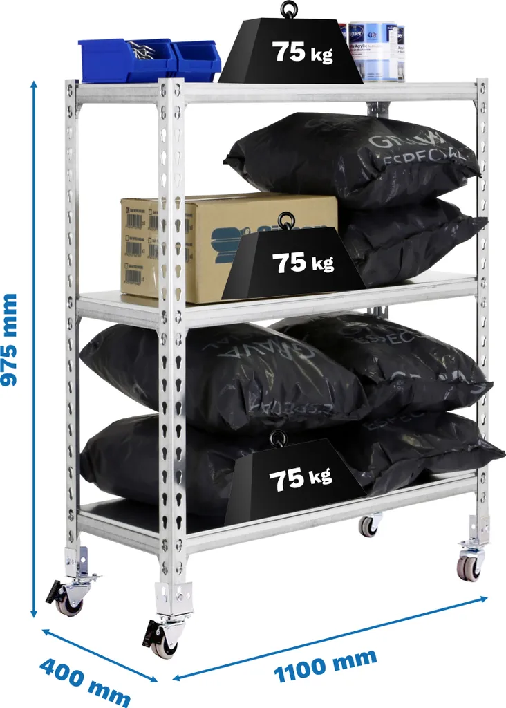 Organisez votre Stock avec le Rayonnage Mobile Simonclick Anti-Rouille
