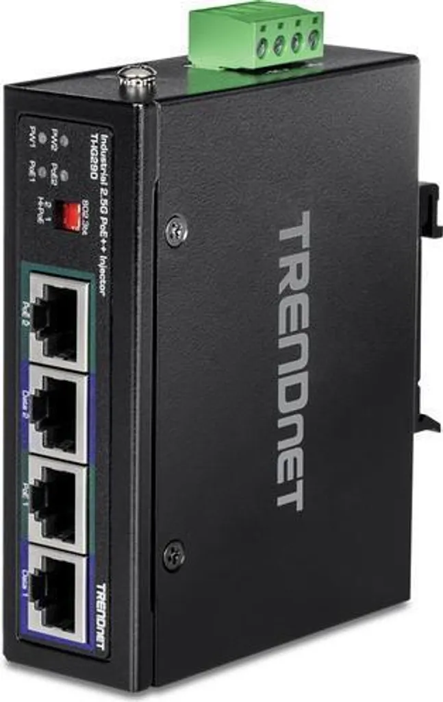 Injecteur PoE Industriel 90W TRENDnet TI-IG290 avec Fixation Rail DIN