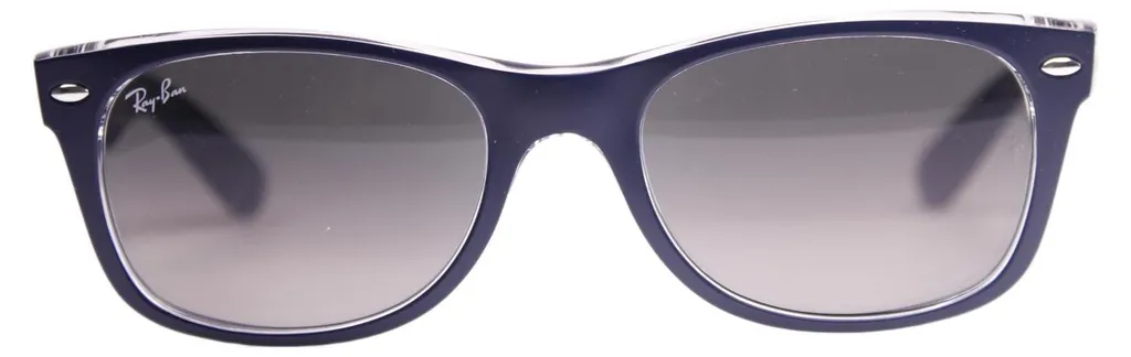 Ray-Ban New Wayfarer 0RB2132 Lunettes de soleil à monture bleu mat