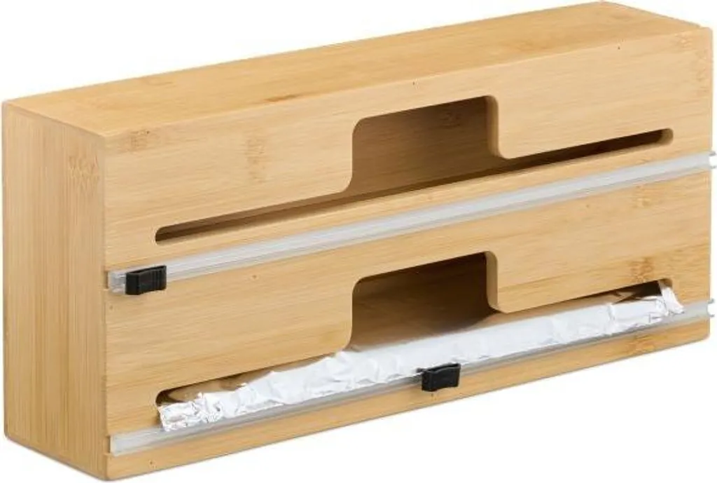 Dispenser Pellicola Professionale in Bambù - Lusso Sostenibile per Gourmet