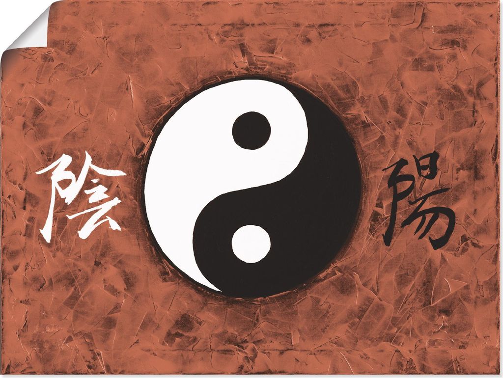 ARTland Poster Ying & Yang_braun Größe: 80x60 cm