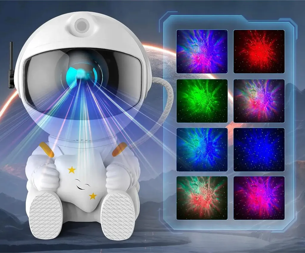 Projecteur de Galaxie Astronaute avec Télécommande et Lampe LED USB - 10