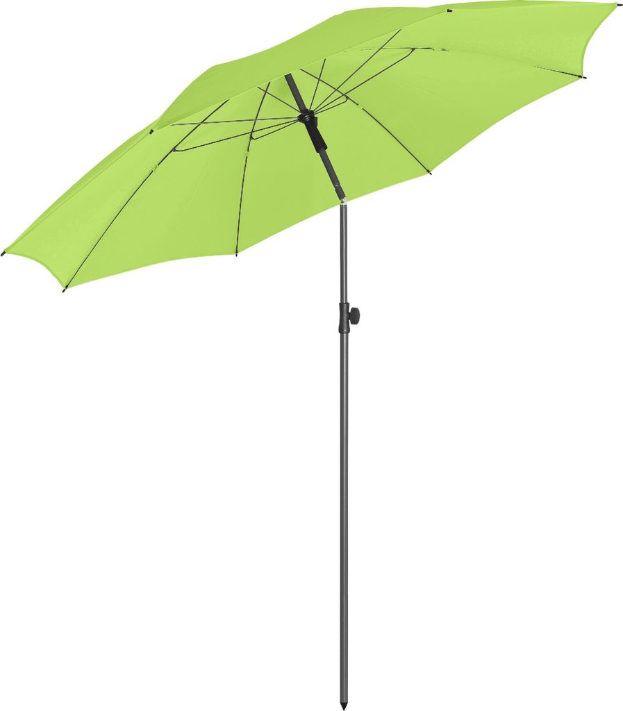 FARE Sonnenschirm L Höhenverstellbar Knickvorrichtung Lichtschutzfaktor UPF 50+ 200cm, Farbe:Grasgrün