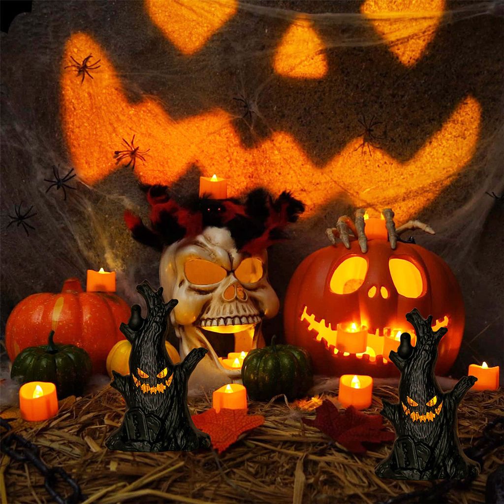 Halloween Geister Nachttischlampe - Süße LED Tischlampe Mit Batteriebetrieb