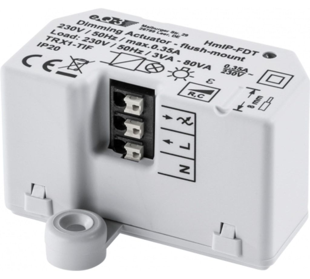 eQ-3 HomeMatic IP, regulador de intensidad para montaje Imagen del producto 
