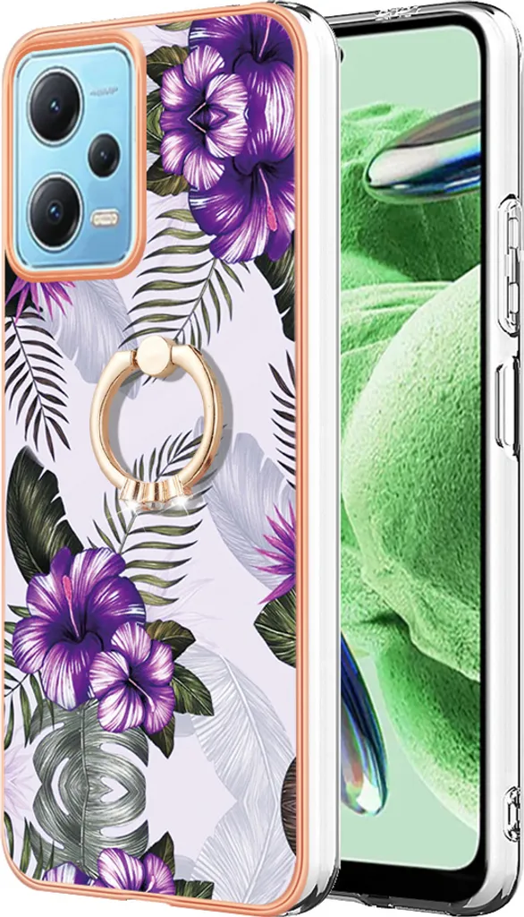 Offerta Cover Xiaomi Poco X5 Viola silicone TPU supporto anello