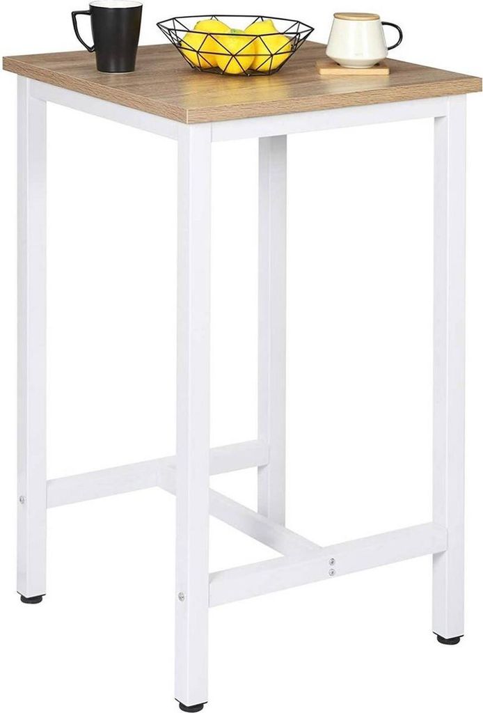 Bolt Edge Stehtische – Quadratisch – Licht Eichenholz & Metall – Stehtisch – 60x60x102cm – Indoor