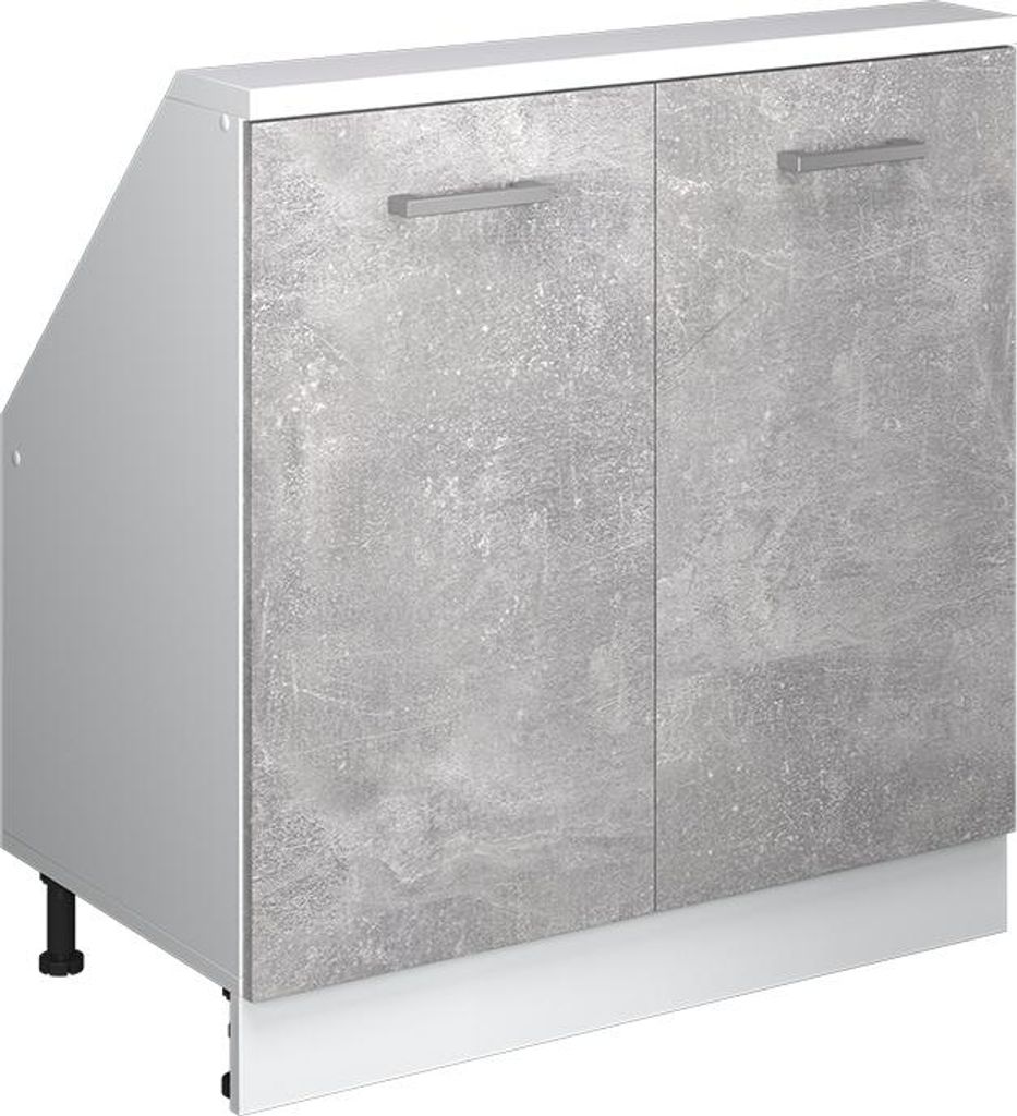 Küchenschrank für Dachschrägen Vicco R-Line Beton 80 cm mit Produktbild 