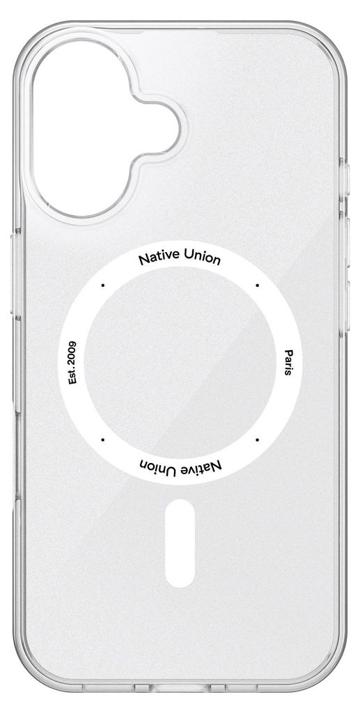 Native Union RECLE-TRA-NP24, Cover, Apple, iPhone 16, 15,5 cm (6.1"), Transparent