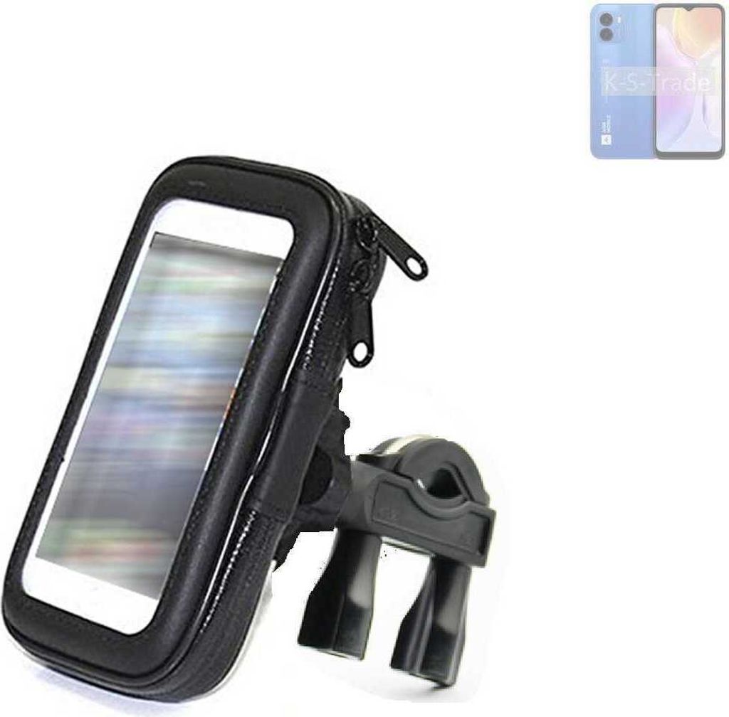K-S-Trade Fahrrad-Halterung kompatibel mit AGM Z1 Handy-Halterung Halter Lenkstange Fahrradhalterung Motorrad Bike Mount Wasserabweisend regensicher