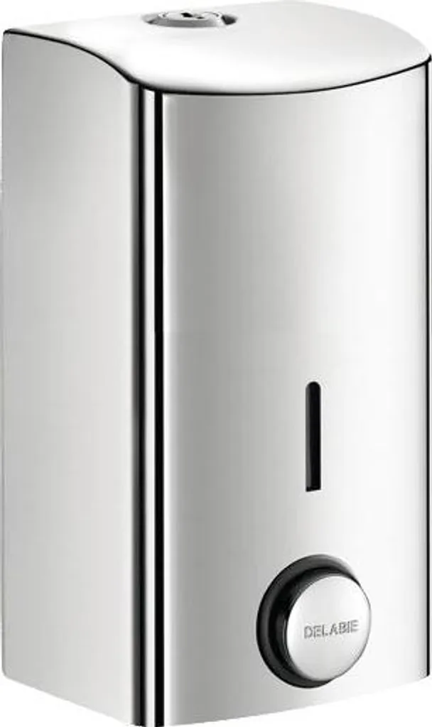 Distributeur savon 500ml inox 1.4301 poli miroir Delabie haute qualité