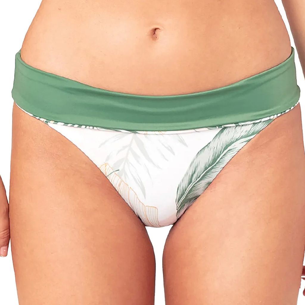 Rip Curl Damen Bikinihose COASTAL PALMS ROLLUP GOOD, Größe:L, Farben:white