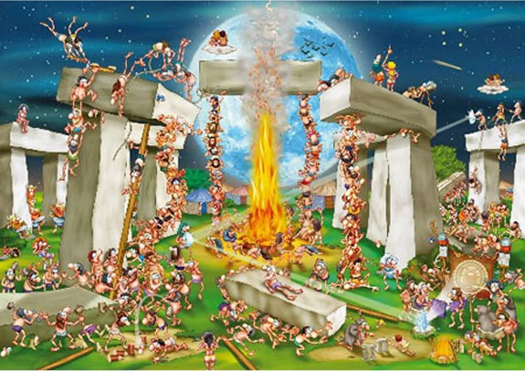 D-Toys Puzzle Cartoon Stonehenge 1000 pièces pour passionnés de jeux