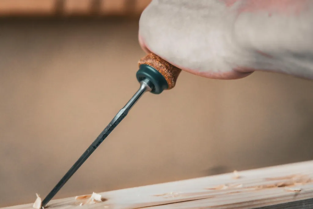 Ciseau à bois antidérapant STUBAI 4mm, fabrication durable et précise