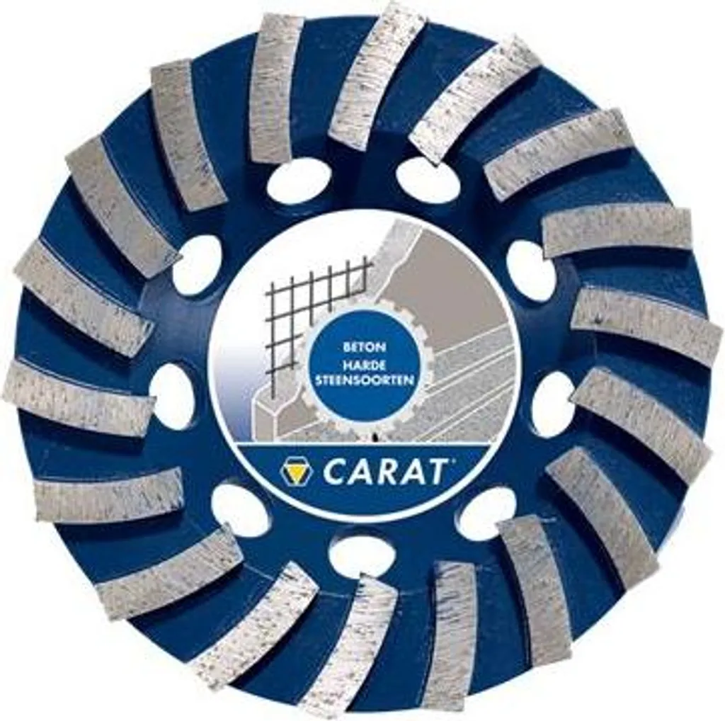 Tête de broyage Carat Dustec® Df Master Ø125 mm avec segments diamant