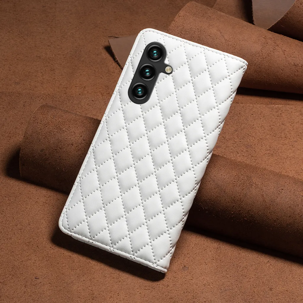 Recensione Cover Samsung A14 5G Flip Pelle - Bianca con Supporto Video - 3