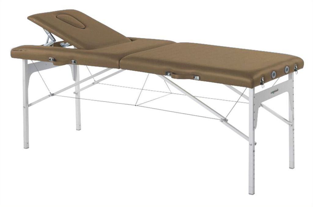 Behandlungsliege, Massageliege, Liege klappbar, mobil, Höhe 68-84 cm, Farbe:31 smoke