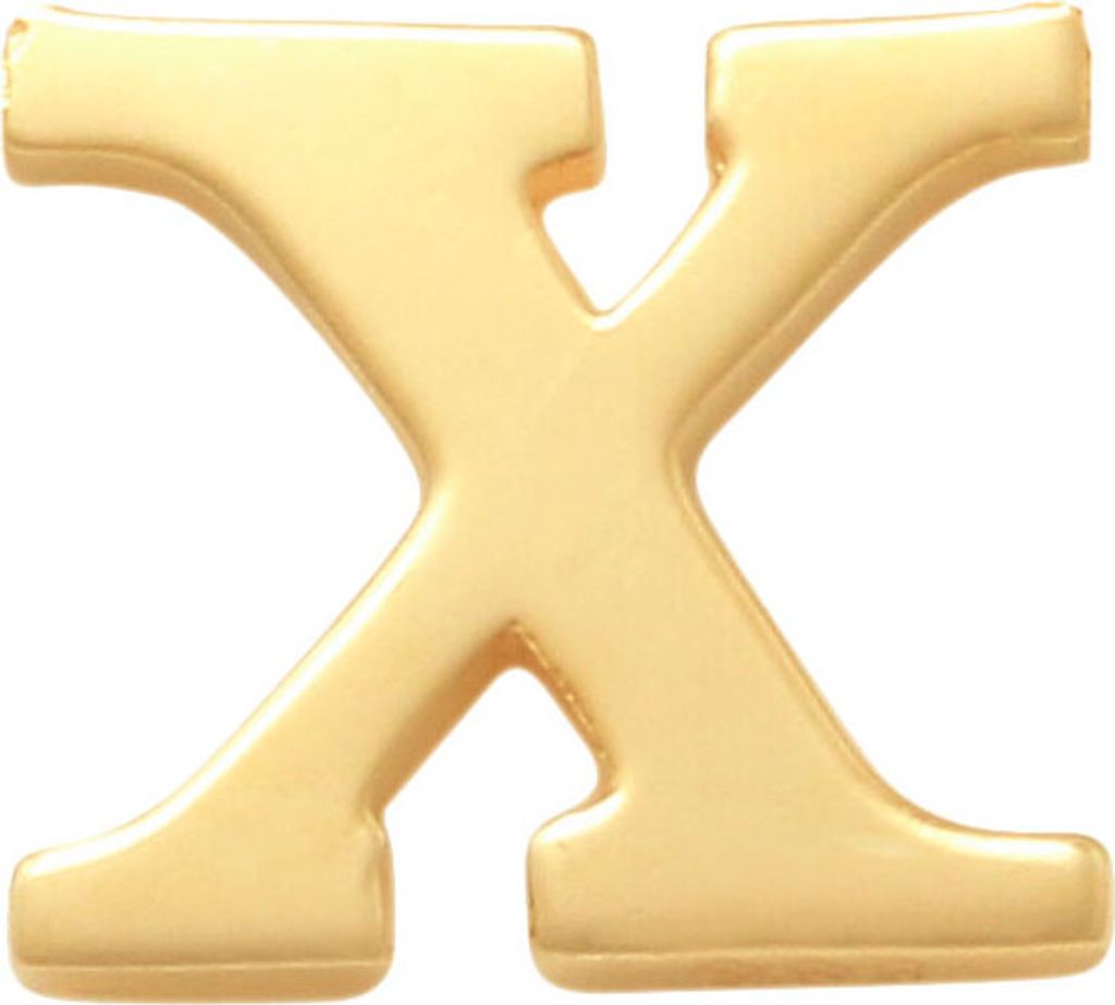 Neu Bling 9NBG-902X Gold Letter Ohrstecker X - 1/2 Paar - 14 Karat - 3.5x4mm - Ohrring - Geschenk für sie - Gold