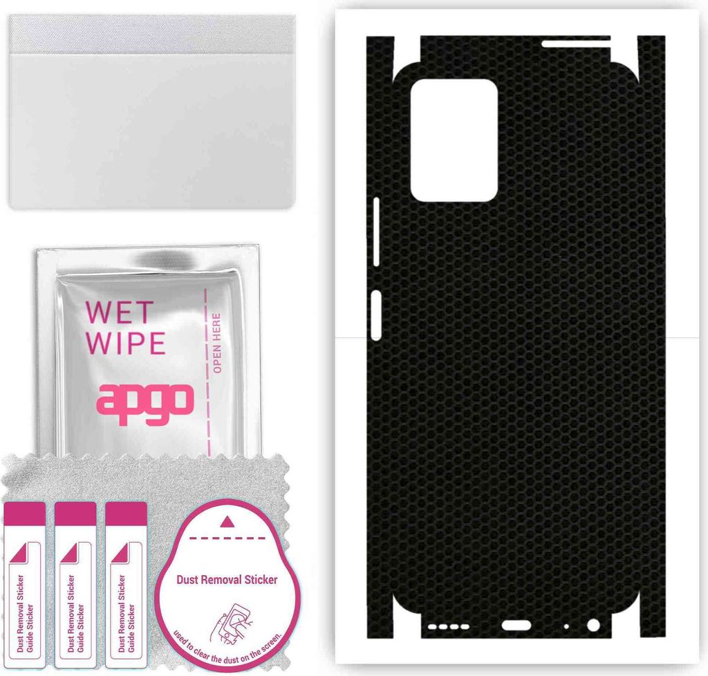 apgo Rückseite + Seiten Schutzfolie, Skin, kompatibel mit Vivo Y21 2021, Hinten Displayschutzfolie aus Vinylfolie, kratzfest, einfache Montage - M...