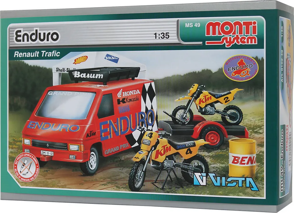 Moto Enduro Monti System MS 49 Maquette Plastique sans Colle 1/48