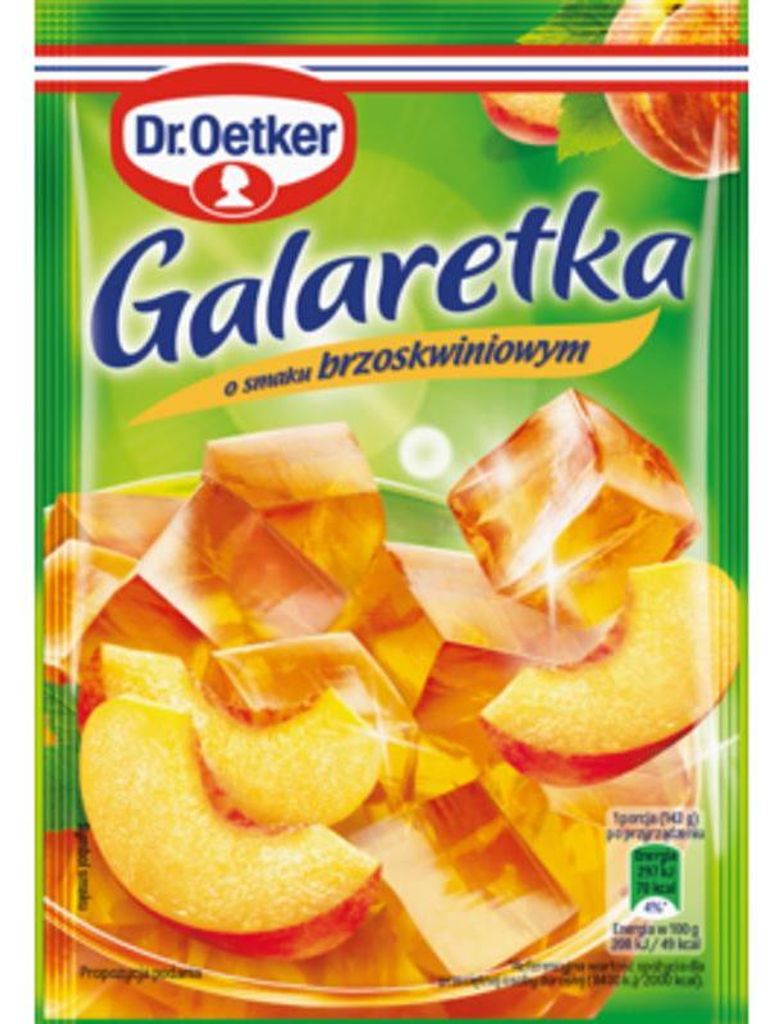 Dr. Oetker Galaretka o smaku brzoskwiniowym 72 g Zdjęcie produktu 