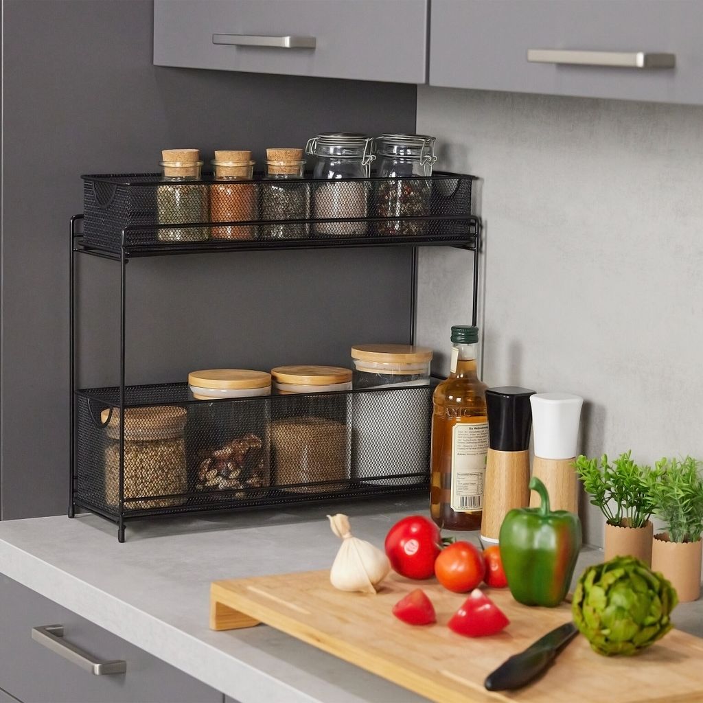 Relaxdays Küchenschrank Organizer, ausziehbares