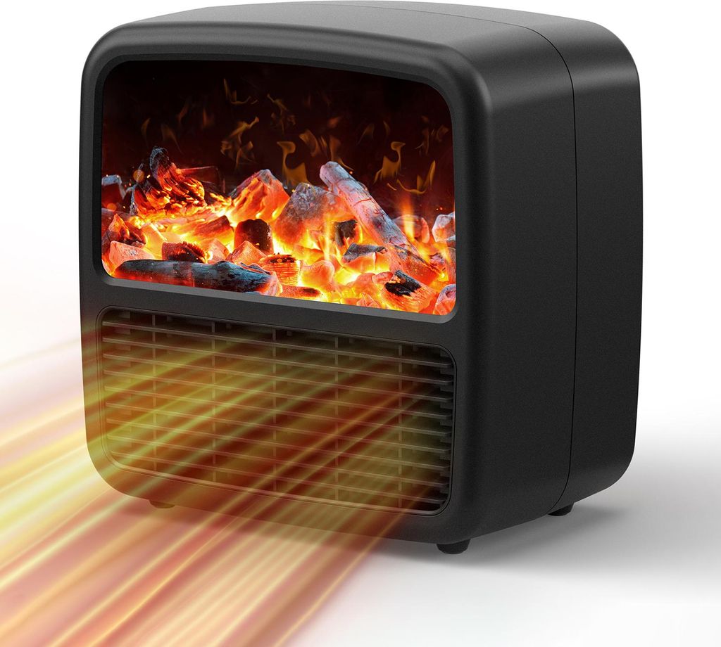 Tragbare Heizung Elektrischer Heizlüfter mit Griff, Winterheizung für Büro und Deko Pack