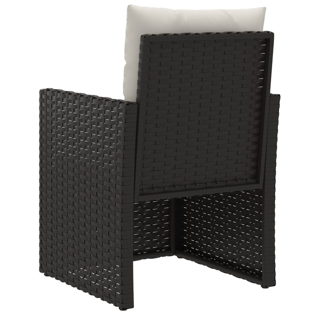 vidaXL Gartensessel mit Kissen Schwarz Poly Rattan -  Produktbild 