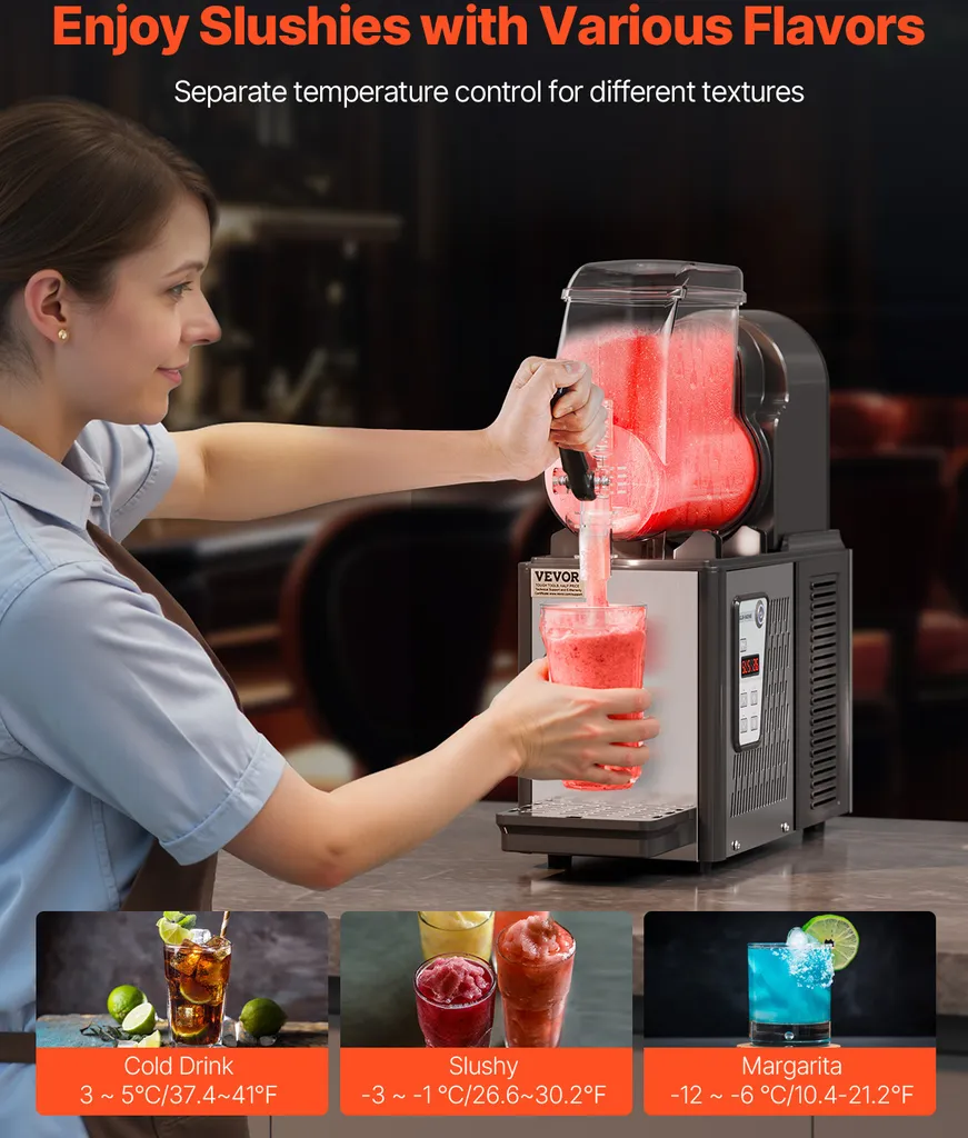 Machine à Granita Compacte 4L - Finis les Glaçons avec ce Slushie Maker