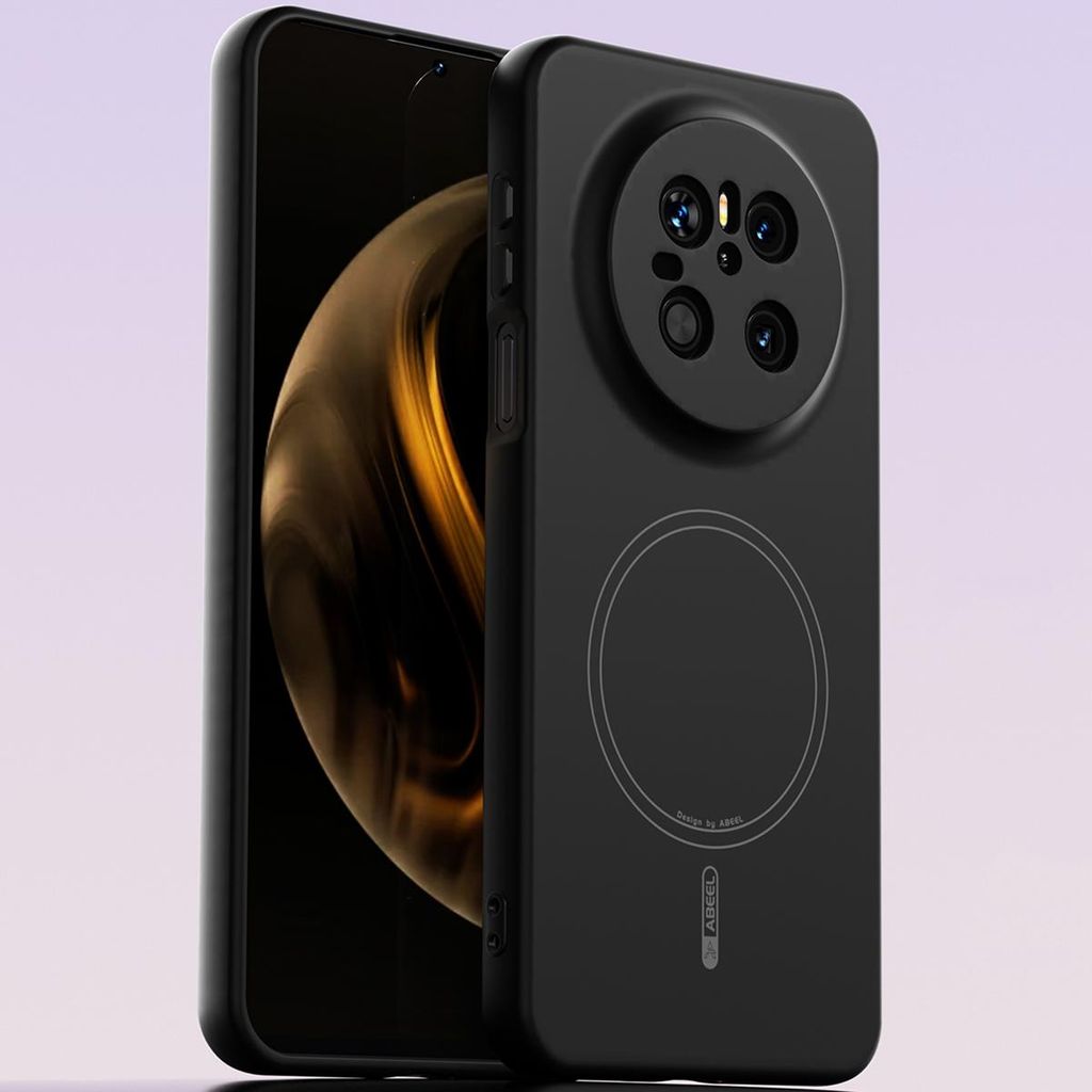 Magnetische Handyhülle für Huawei Mate 70, MagSafe kompatible, Flüssig Silikon Stoßfest Kratzfest Hülle Schwarz