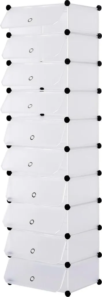 Rangement chaussures gain de place 10 niveaux pour couloir et dressing