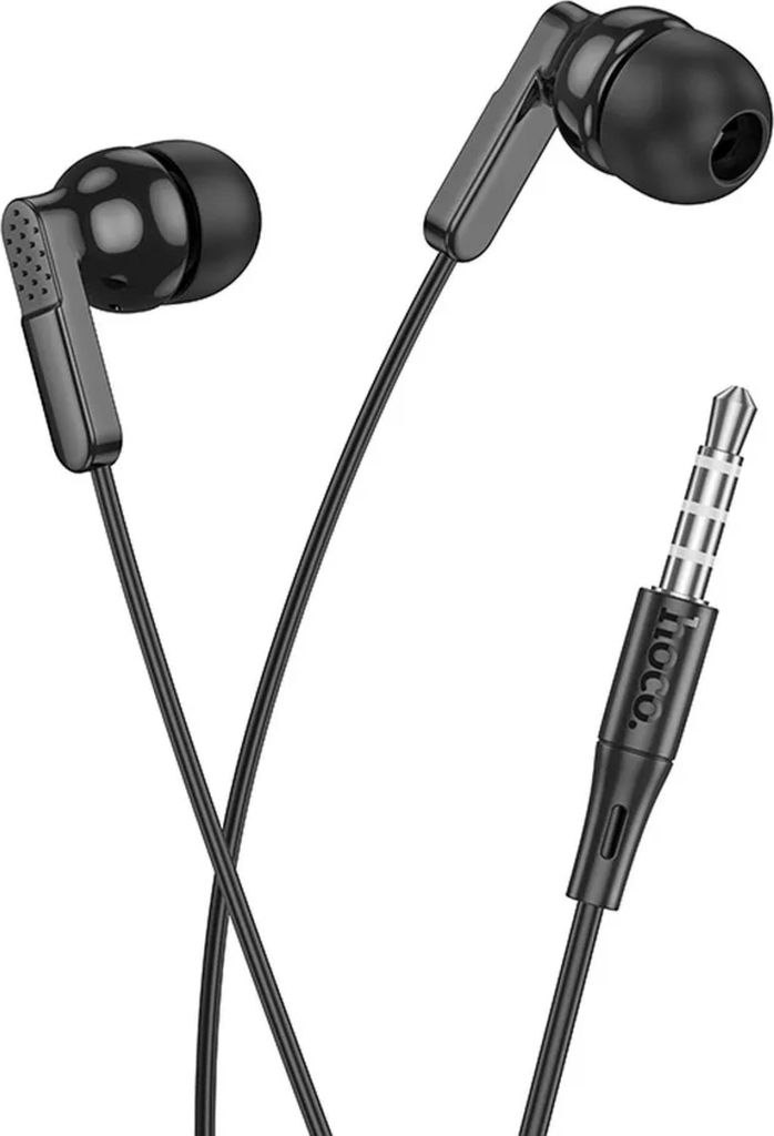 HOCO Kopfhörer / 3.5mm In-Ear Kopfhörer mit Mikrofon M121 Hellschwarz