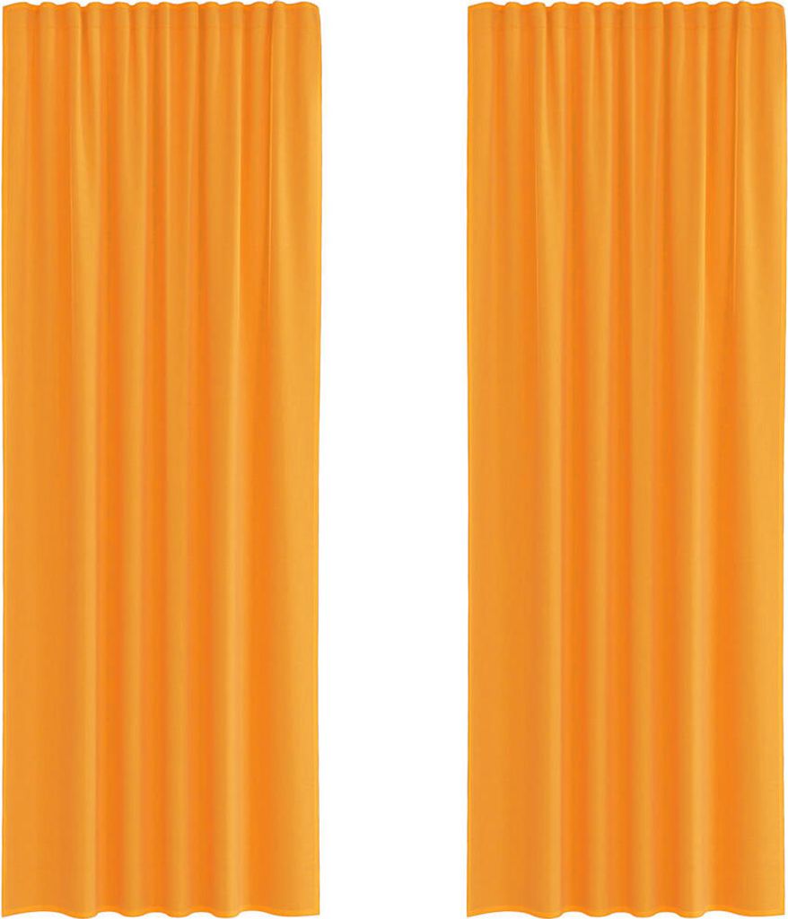 vidaXL Voile Vorhänge mit Stangentaschen 2 Stk. Orange
