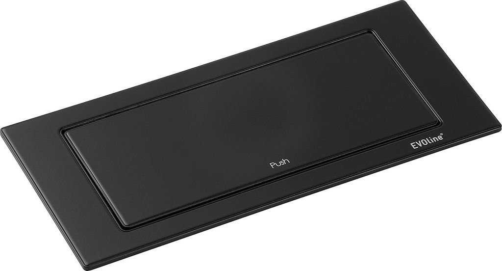 EVOLine BackFlip Cuisine Schwarz matt 2x Steckdose mit Produktbild 