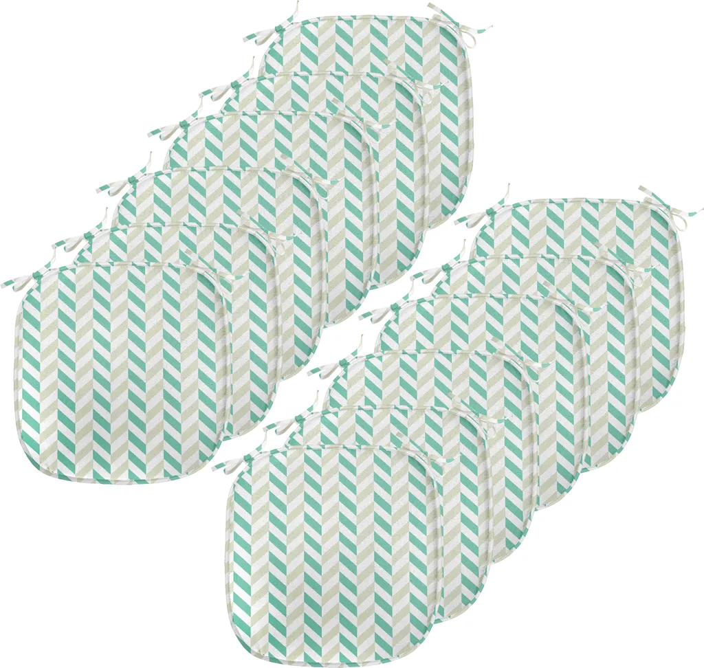 Cuscini Esterno Impermeabili 40x40 Sea Green Herringbone 12 Pezzi
