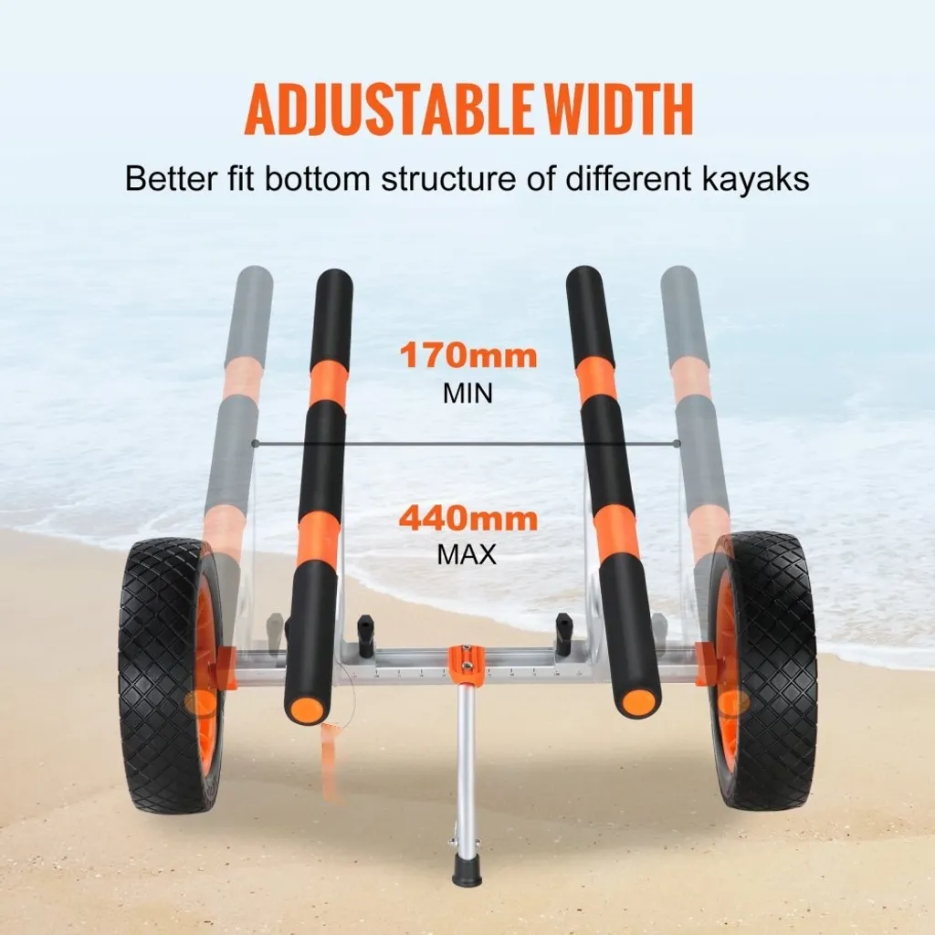 Chariot kayak pour transport de bateau et canoë sur sable et terrains variés - 5