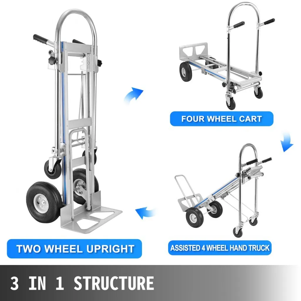 Diable pliable multi-usage et chariot de transport en alu pour coffre - 4