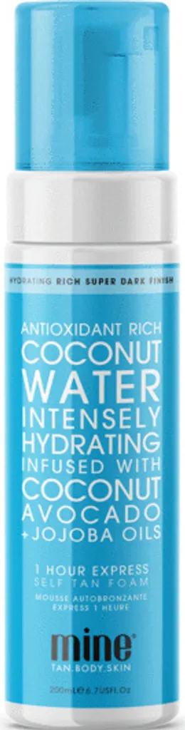 Mousse autobronzante éclat naturel d'été à l'eau de coco MineTan