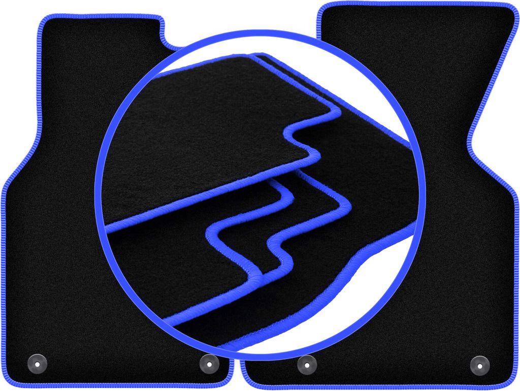 CARLUX-BLUE Autofußmatten für: Volkswagen Transporter T4 Kastenwagen (1993-2001)