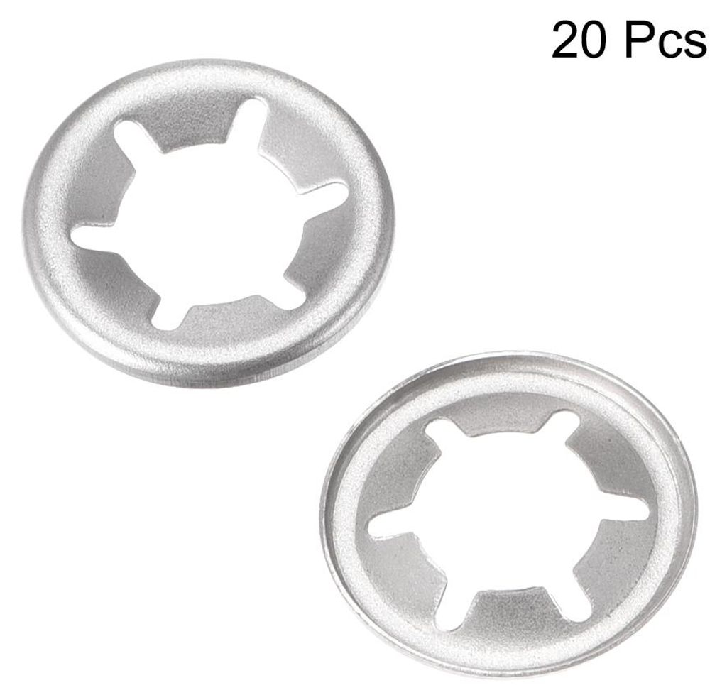 20 Stš¹ck Sicherungsscheiben M6 Klemmscheiben 5.1 mm Innendurchm. 15 mm Au?endurchm. Unterlegscheiben Drš¹cken Verriegelung Clip 304 Edelstahl