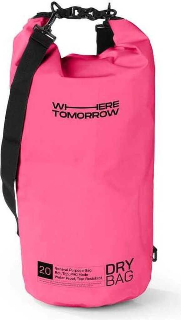Sac sec en PVC Where Tomorrow - Style 01 - 20L - rose Image du produit 