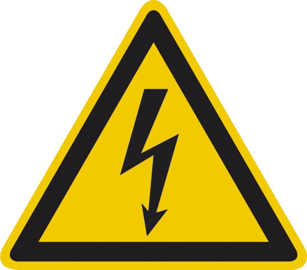 Warnschild Alu 200 mm elektrische Spannung