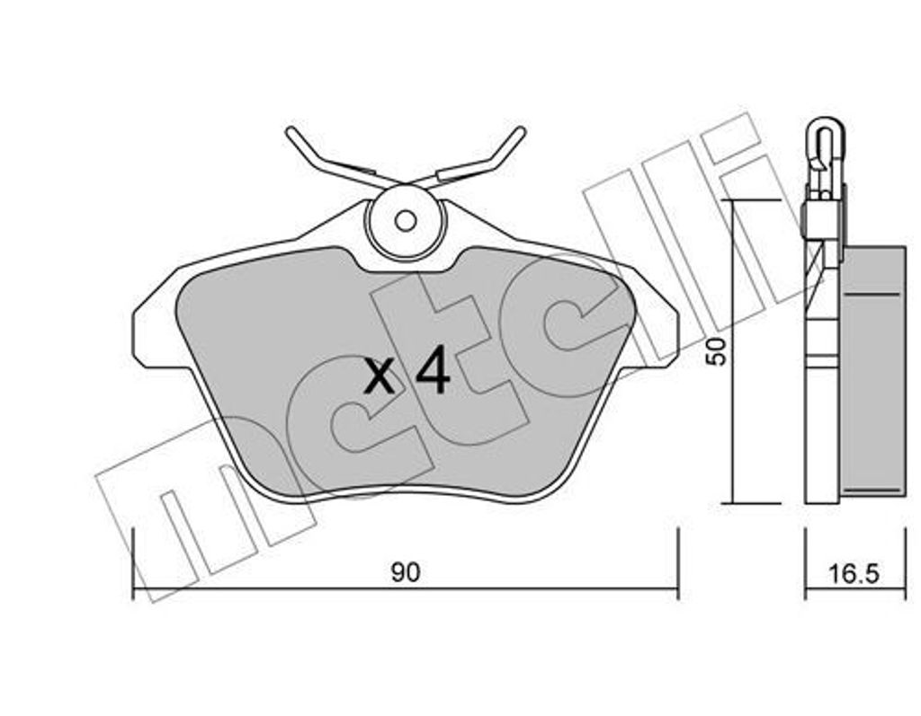 METELLI Bremsbeläge Satz Hinten Bremsklötze für ALFA ROMEO 156 (932) 22-0113-0