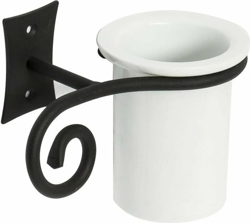 Eleganza Retrò Bagno: Sapho Rebecca CC004 Bicchiere Ceramica e Nero