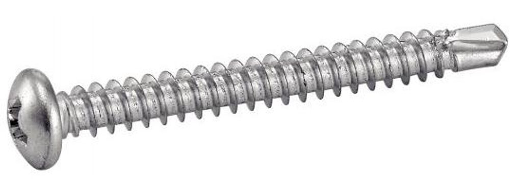 Selbstbohrende Zylinderkopfschraube Phillips aus verzinktem Stahl - Ø 4.2 x 25 mm - Packung mit 500 Stück - ACTON - 332014,2X25CR3