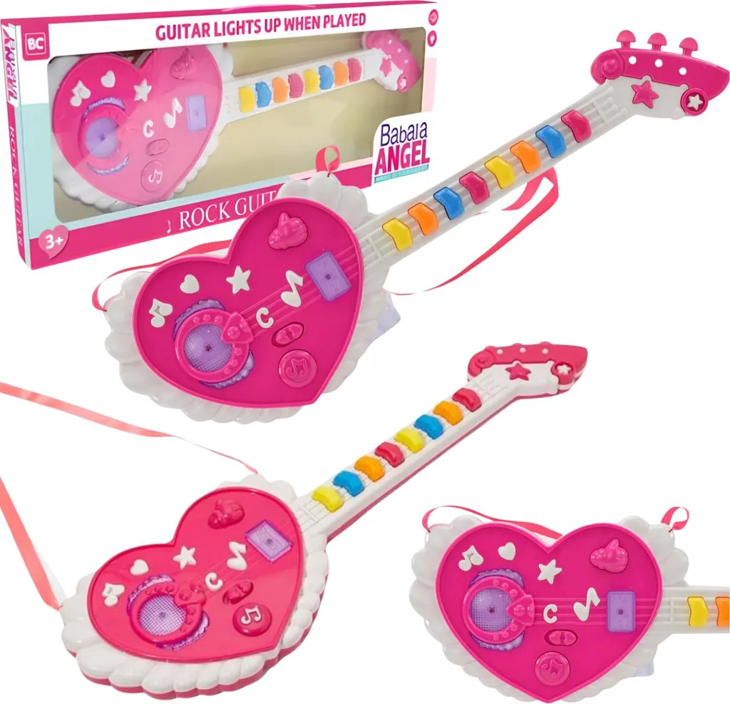 Jouet musical guitare lumineuse pour petit enfant éveil artistique bleu