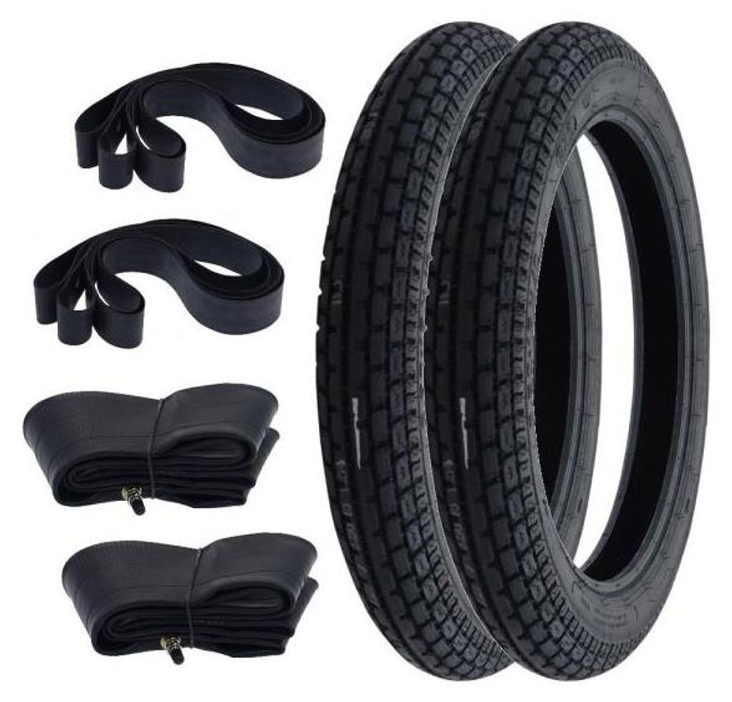2x Reifen Heidenau K34 3.50-18 (3 1/2 x 18) 62S TT + Schlauch + Felgenband