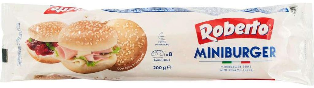 Petits pains à hamburger au sésame Roberto, 8 pièces (200 Image du produit 