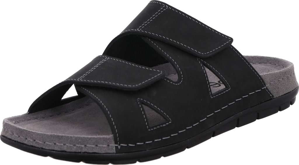 Rohde Herren Pantoletten Clogs Leder Rodigo-H 5914, Größe:43 EU, Farbe:Schwarz